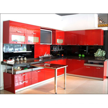 Glossy Customized Wood Acrylic Kitchen Cabinets for Hotel Furniture (Acrylic for cabinet doors)